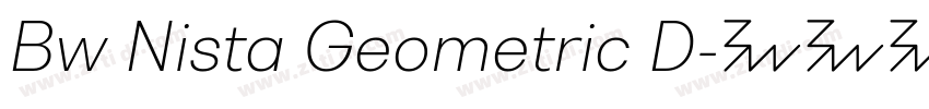 Bw Nista Geometric D字体转换